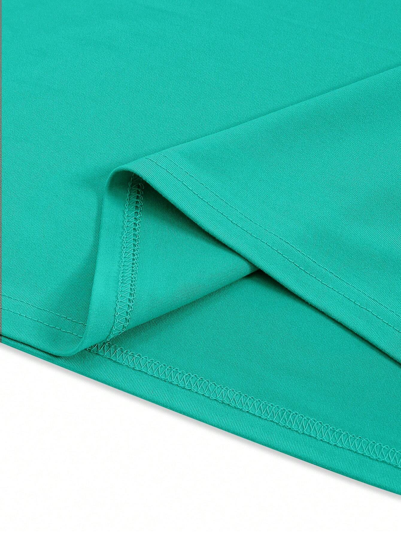 Manfinity Hypemode Men'S Summer Character and Slogan Printed round Neck Short Sleeve Casual T-Shirt