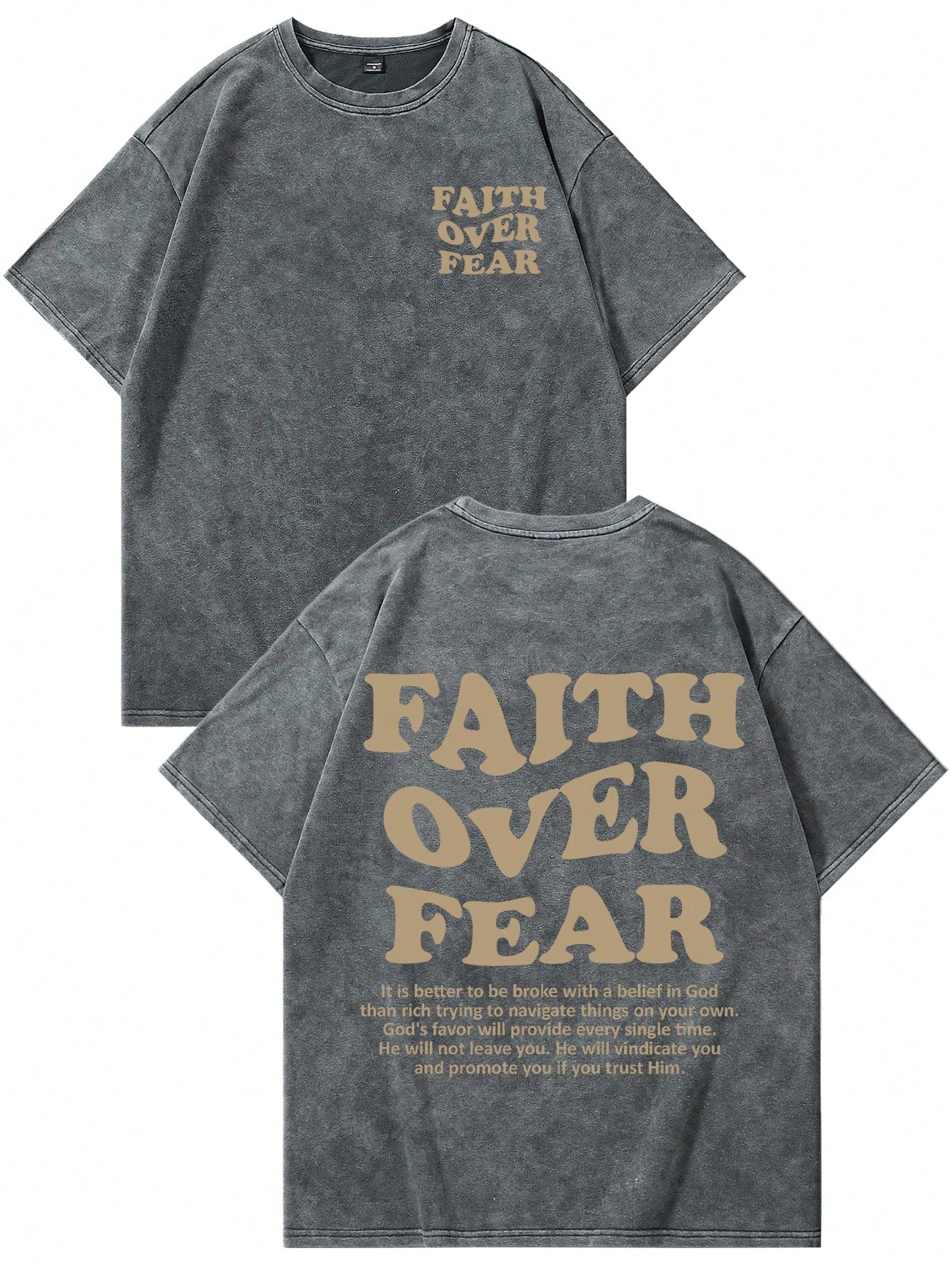 Manfinity EMRG Men Casual Letter Graphic Printed round Neck Summer Short Sleeve T-Shirt, for Friends