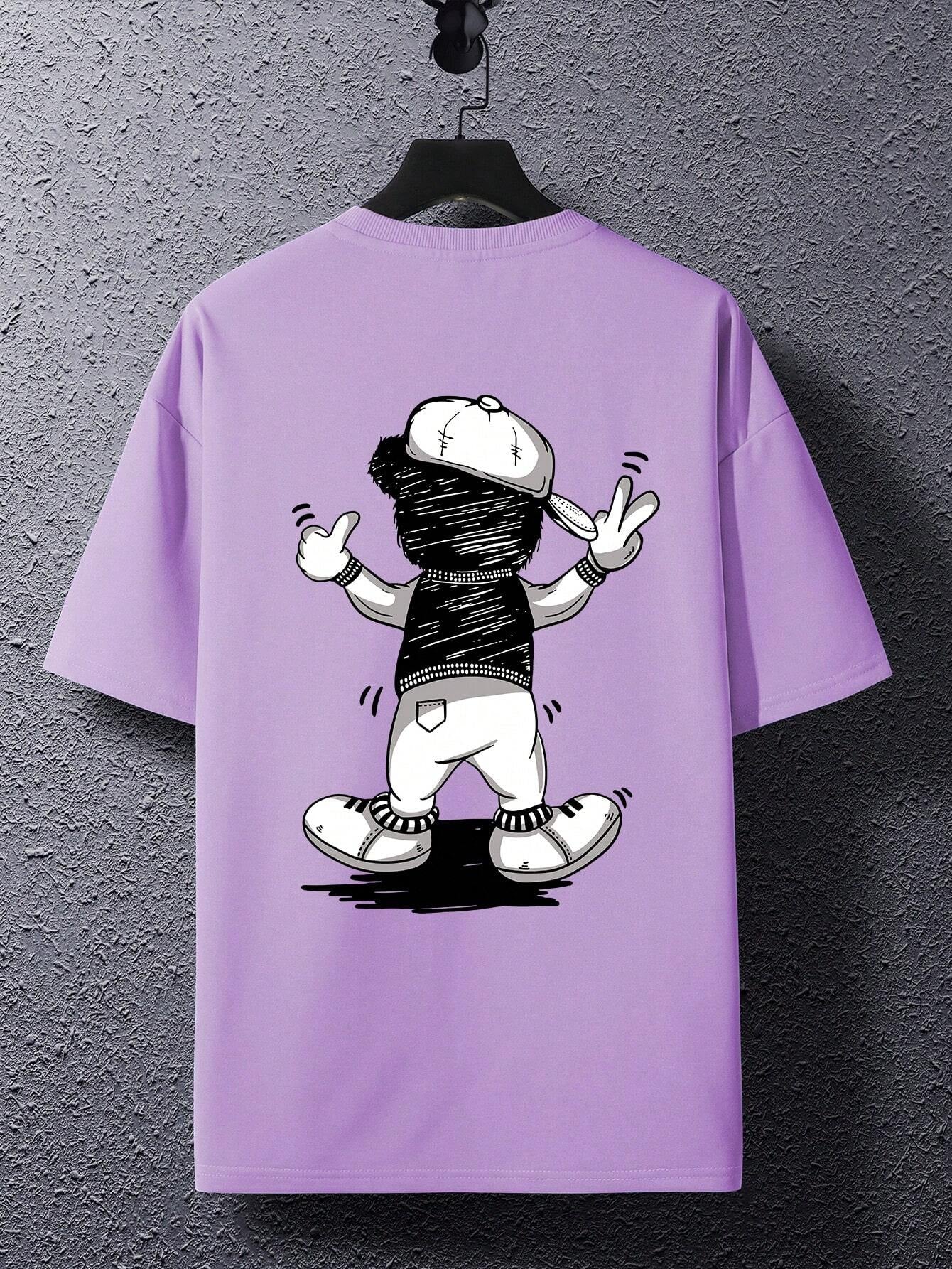 Manfinity EMRG Loose Fit Men Cartoon Graphic Drop Shoulder T-Shirt