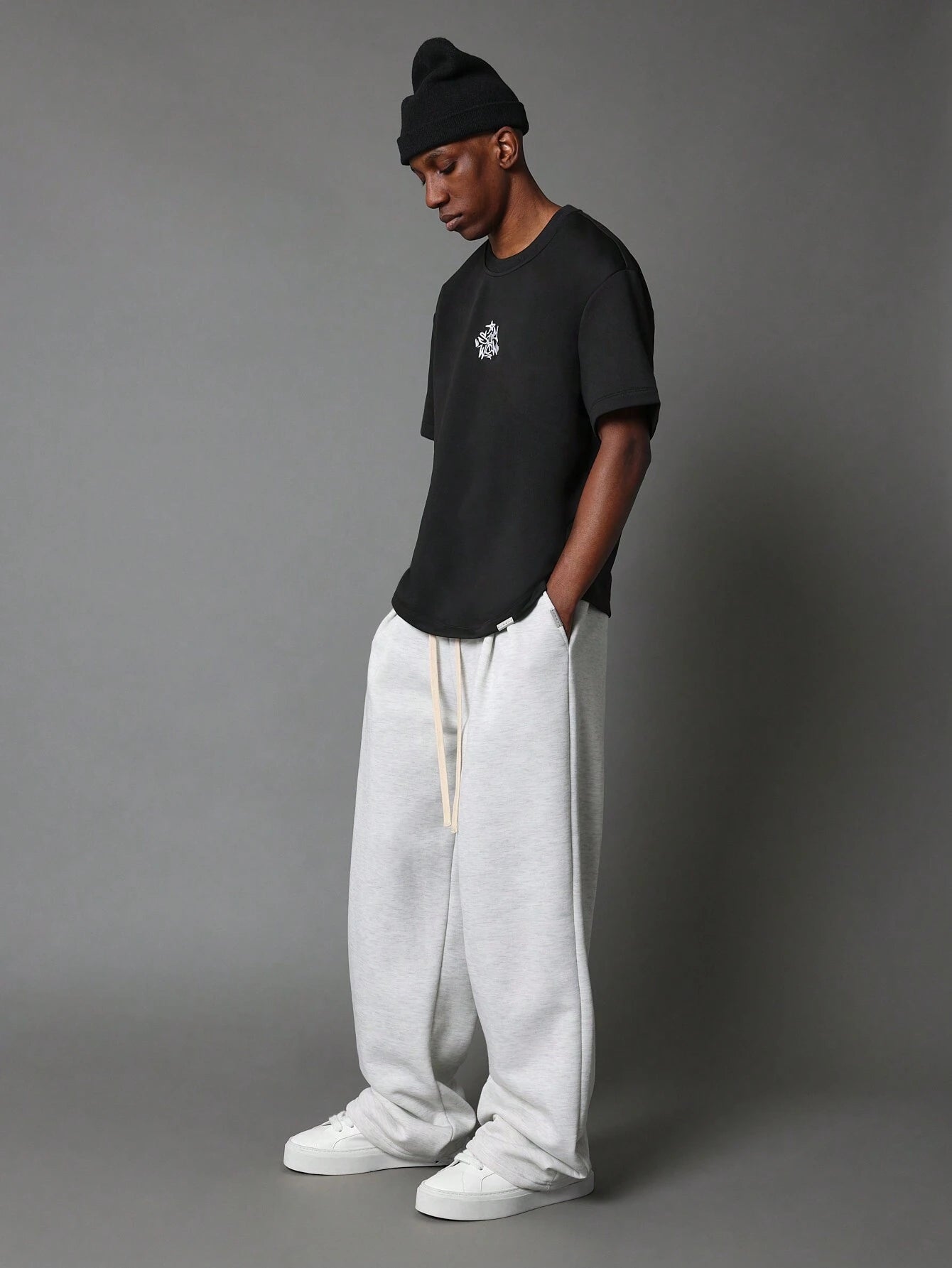 SUMWON Regular Fit Short Sleeve Tee with Limited Edition Graphic Print and Front Embroidery