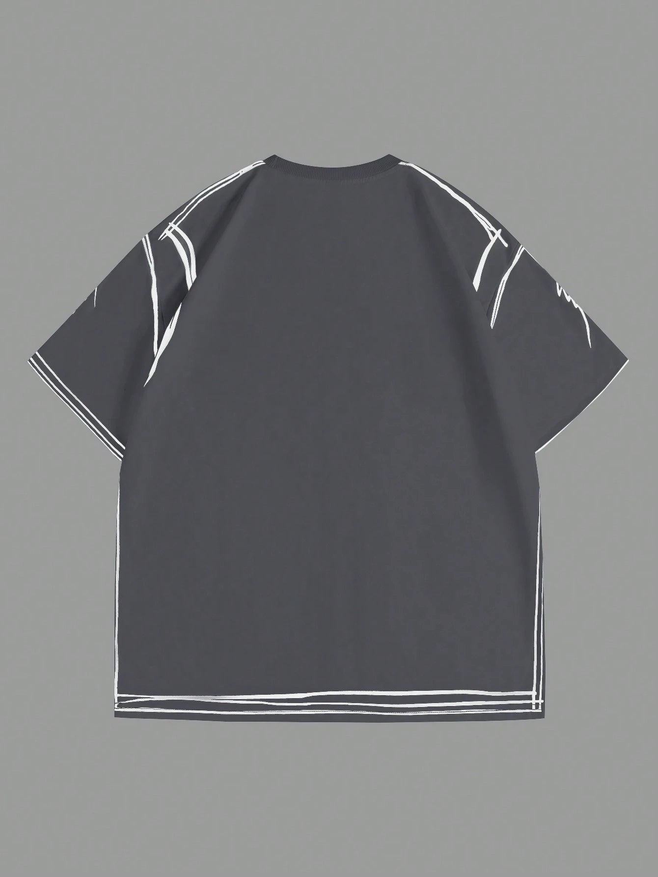 Manfinity EMRG Men'S Contrast Trim Button Front Short Sleeve Simple Casual Top, Everyday Wear