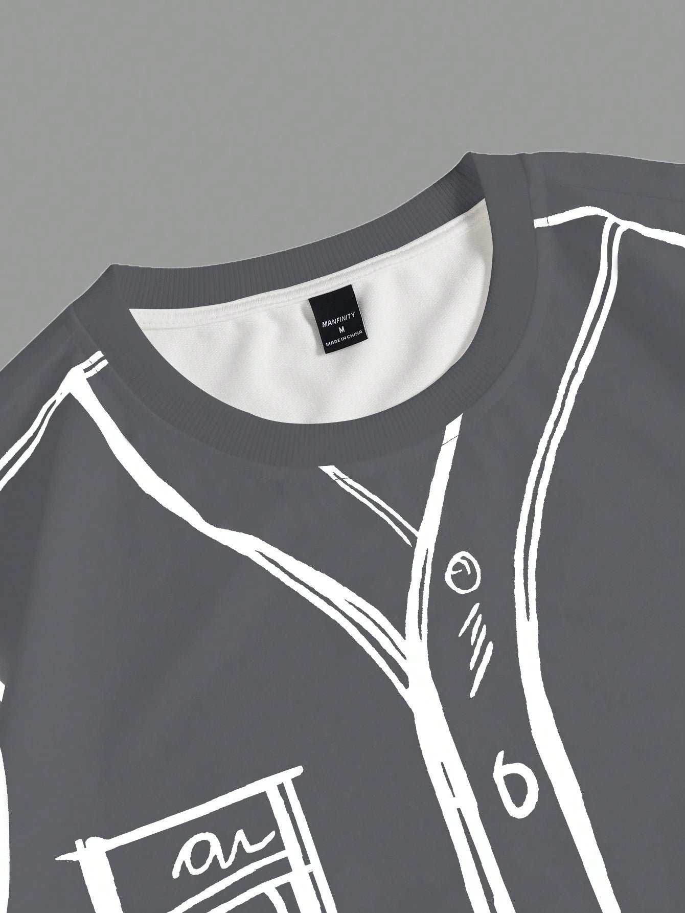 Manfinity EMRG Men'S Contrast Trim Button Front Short Sleeve Simple Casual Top, Everyday Wear