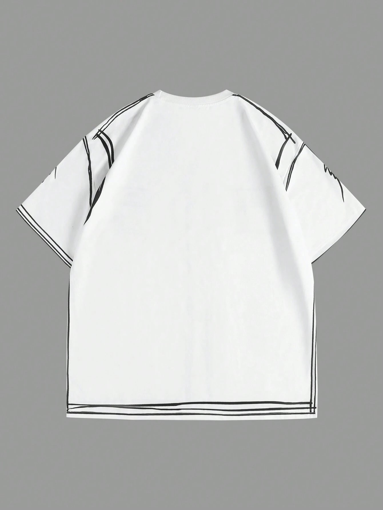 Manfinity EMRG Men'S Contrast Trim Button Front Short Sleeve Simple Casual Top, Everyday Wear