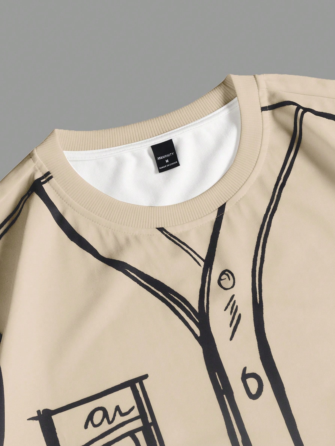 Manfinity EMRG Men'S Contrast Trim Button Front Short Sleeve Simple Casual Top, Everyday Wear